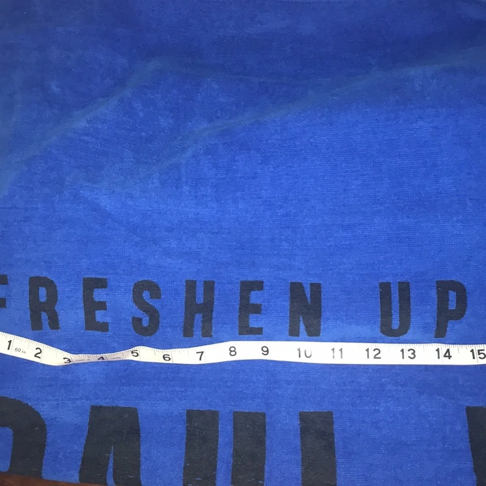 Paul McCartney Freshen Up Blue Beach Towel 2018 2019 Concert 100% Cotton